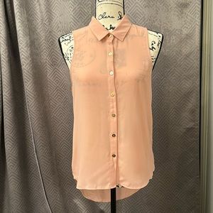Charlotte Russe Open Back Button Down Shirt